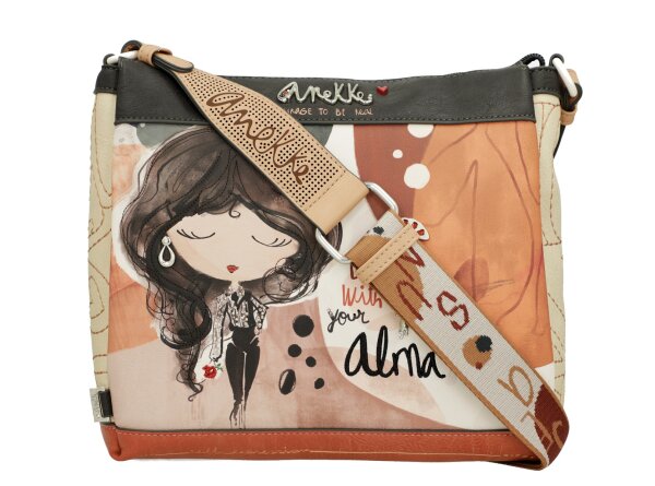 Anekke Alma 3 Compartment Crossbody Bag M 40703-039-braun...