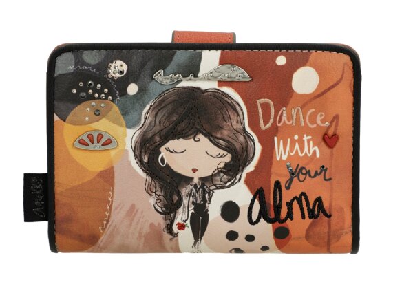 Anekke Alma Mittleres RFID-Portemonnaie Geldbörse 40709-902-braun / beige