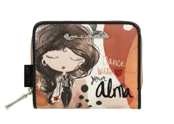 Anekke Alma Kleines RFID-Portemonnaie Geldbörse 40709-903-braun / beige