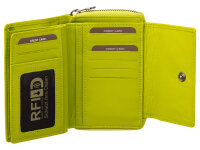 Greenwood Damen Geldbörse BAXX20 Nappa Leder mit RFID lime green