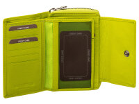 Greenwood Damen Geldbörse BAXX20 Nappa Leder mit RFID lime green