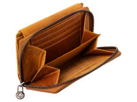 Greenwood Damen Geldbörse BAXX20 Nappa Leder mit RFID mustard