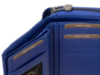 Greenwood Damen Geldbörse BAXX20 Nappa Leder mit RFID royalblue