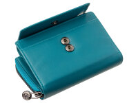 Greenwood Damen Geldbörse BAXX20 Nappa Leder mit RFID turquoise