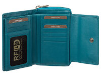 Greenwood Damen Geldbörse BAXX20 Nappa Leder mit RFID turquoise
