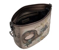 Anekke Real Oval Crossbody Bag M Umhängetasche 41703-517-grau