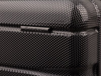 Franky 55er Spinner Dehnfalte ABS13 Handgepäck Hartschalenkoffer mit TSA-Schloss black II