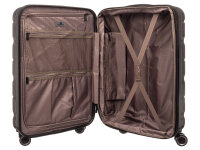 Franky 55er Spinner Dehnfalte ABS13 Handgepäck Hartschalenkoffer mit TSA-Schloss black II