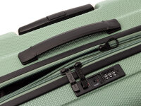 Franky 55er Spinner Dehnfalte ABS13 Handgepäck Hartschalenkoffer mit TSA-Schloss green II