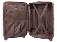 Franky 55er Spinner Dehnfalte ABS13 Handgepäck Hartschalenkoffer mit TSA-Schloss shiny rose II