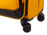 Franky Koffer Gr. L Reisegepäck T27-B Spinner 75er mit Dehnfalte darkyellow/black