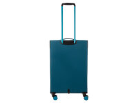 Franky Koffer Gr. M Reisegepäck T27-B Spinner 65er mit Dehnfalte petrol/turquise