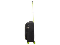 Franky Koffer Gr. S Reisegepäck T27-B Spinner 55er mit Dehnfalte black/green