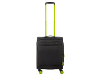 Franky 3er Koffer SET Gr. L/M/S Reisegepäck T27-B Spinner mit Dehnfalte black/green