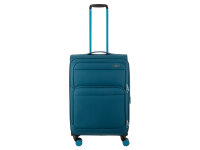 Franky 3er Koffer SET Gr. L/M/S Reisegepäck T27-B Spinner mit Dehnfalte petrol/turquise