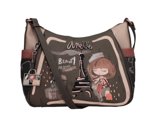 Anekke Mademoiselle Cross-Body Umhängetasche 41803-002-schwarz / braun
