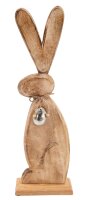 Mel-O-Design 9576 Holz-Osterhase mit kleinem Metall-Ei