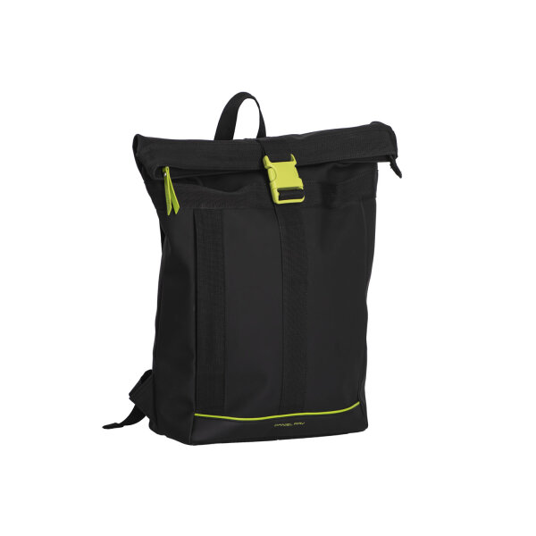 DANIEL RAY DRS25.1491 Newcastle Rolltop Backpack L 15 black/lime Schnalle