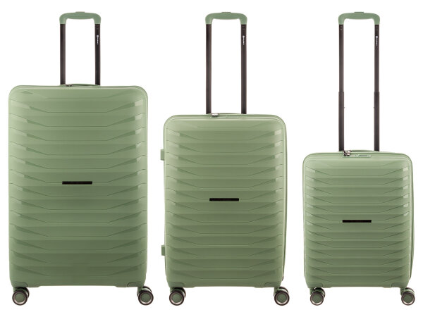Franky Koffer 3er Set  PP15-55DF/69DF/77DF Spinner Gr. S/M/L mit TSA-Zahlenschloss Dehnfalte