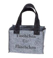 Mel-O-Design 4137 Filz Tasche für 6 Flaschen grau