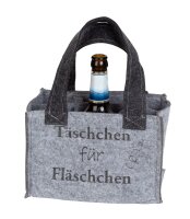 Mel-O-Design 4137 Filz Tasche für 6 Flaschen grau