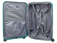 Franky PP15-55DF Spinner Gr. S mit TSA-Zahlenschloss Dehnfalte teal
