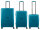 Franky Koffer 3er Set  PP15-55DF/69DF/77DF Spinner Gr. S/M/L mit TSA-Zahlenschloss Dehnfalte new turquise