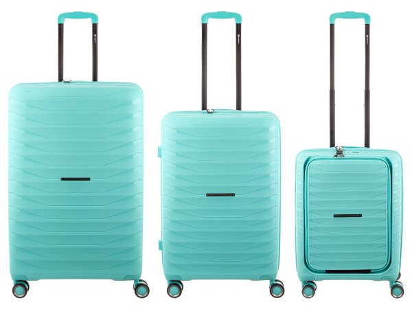 Franky Koffer 3er Set  PP15-55-L/69DF/77DF Spinner Gr. S/M/L light turquise