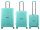Franky Koffer 3er Set  PP15-55-L/69DF/77DF Spinner Gr. S/M/L light turquise