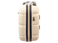 Franky ABS13 Beautycase Handgepäck Hartschale mit TSA-Schloss beige