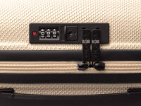 Franky ABS13 Beautycase Handgepäck Hartschale mit TSA-Schloss beige