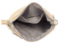 Prato S008-G Reißverschluss Umhängetasche beige