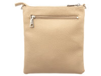 Prato S008-G Reißverschluss Umhängetasche beige