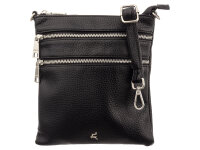 Prato S008-G Reißverschluss Umhängetasche black
