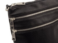Prato S008-G Reißverschluss Umhängetasche black
