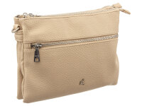Prato S017-G genarptes PU Umhängetasche Handtasche beige