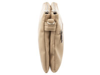 Prato S017-G genarptes PU Umhängetasche Handtasche beige