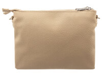 Prato S017-G genarptes PU Umhängetasche Handtasche beige