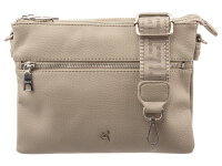 Prato S017-G genarptes PU Umhängetasche Handtasche grey