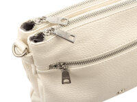 Prato S017-G genarptes PU Umhängetasche Handtasche white
