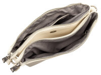 Prato S017-G genarptes PU Umhängetasche Handtasche white