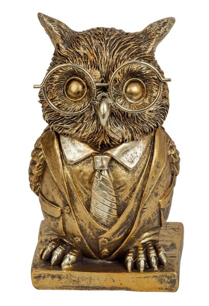 Mel-O-Design 2494 Lustige Eule in gold mit großer Brille