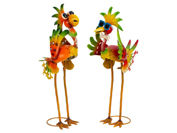 Mel-O-Design 8024 Metall Vogel bunt stehend 2er Set