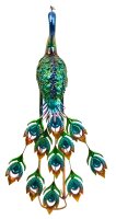Mel-O-Design 3016 Metall Pfau Gartenfigur Deko Pfau Skulptur Terrasse Balkon