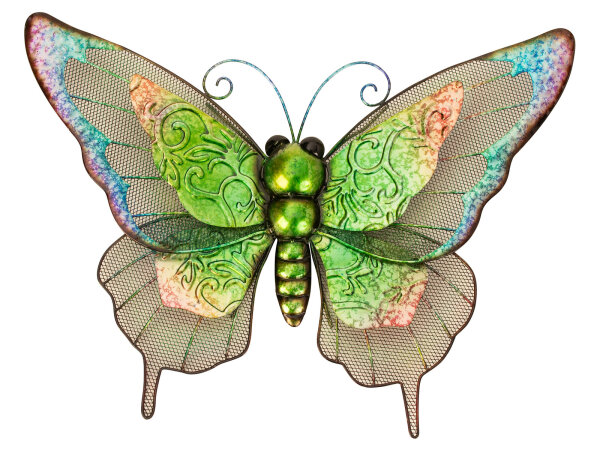 Mel-O-Design 3091 Metall Schmetterling Wanddeko Deko Figur Garten Terrasse Balkon