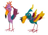 Mel-O-Design 6097 Metall Vögel 2er Set magenta und...