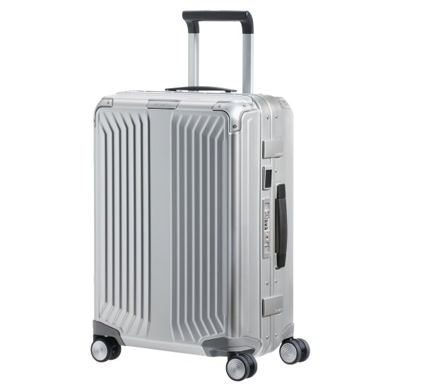 Samsonite Lite-Box Alu Spinner 55 cm mit TSA-Zahlenschloss 1004 aluminium