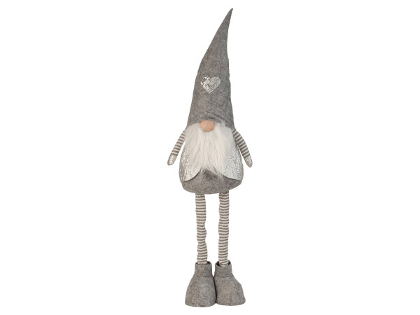 Mel-O-Design 4065 XXL Wichtel aus Filz grau mit Teleskopbeinen