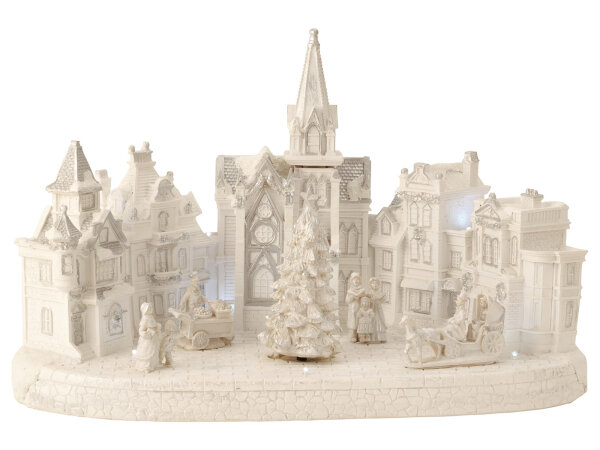 Mel-O-Design 7942 Winterlandschaft Dorf mit LED