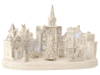 Mel-O-Design 7942 Winterlandschaft Dorf mit LED